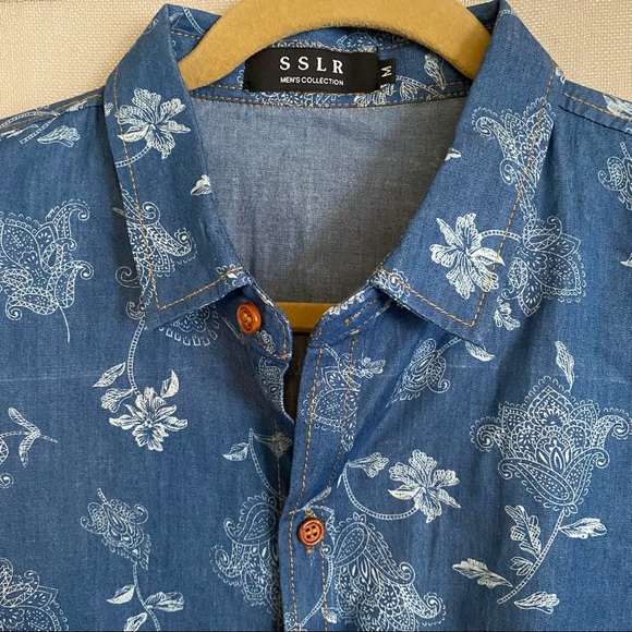 SSLR Floral Button Down Shirt - Picture 2 of 5